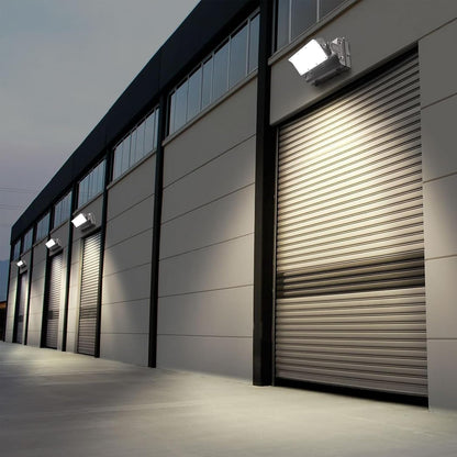 Lightdot 2Pack 150W LED Wall Pack Lights, 360° Adjustable Panel with Dusk to Dawn Photocell, 22500Lm 5000K, IP65 Waterproof & Advanced Heat Dissipation Outdoor Security Lighting(Height:10~20ft)