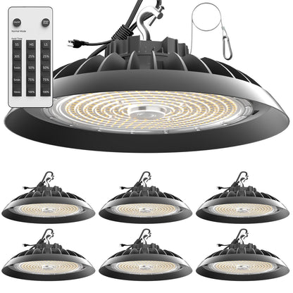 Lightdot 300W LED High Bay Light 45000lm High Bay LED Shop Lights with Smart Control (Simple ON/Off & Motion Sensor Option) Plug and Play for 20-40FT Height Warehouse/Garage/Barn-6Yrs Warranty