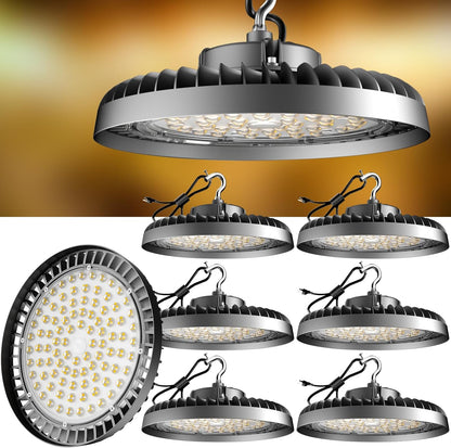 Lightdot 300W LED High Bay Light 45000lm UFO High Bay Shop Light, AC100-277V ETL Listed High Bay LED Light Suit for 30~50FT Height Shop/Garage