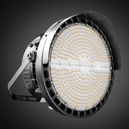 Lightdot LED Stadium Lights with Reflector (Reduce Light Loss, Can Be Removed) 100-277V Commercial High Bay Ballpark Lights with US Hook/Bracket Mount for Sport Fields/Courts