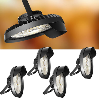 Lightdot LED Stadium Lights with Reflector (Reduce Light Loss, Can Be Removed) 100-277V Commercial High Bay Ballpark Lights with US Hook/Bracket Mount for Sport Fields/Courts
