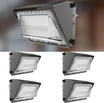 Lightdot 4 Pack 250W LED Wall Pack Lights, Black Outside LED Exterior Light