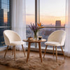 Lightdot Dining Chairs Set of 2, Velvet Comfortable Seats, Mid-Century Modern Living Room Chairs, Upholstered Kitchen Chairs with Wooden Legs and Padded Seat for Bedroom Office, Easy Assembly