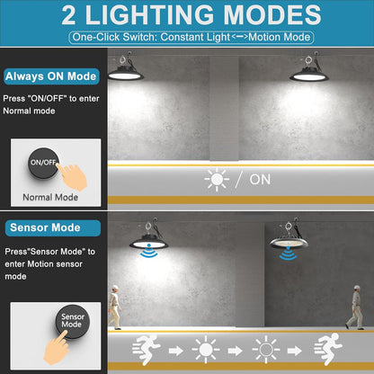 Lightdot High Bay LED Lights with Motion Sensor 200W High Bay Lights