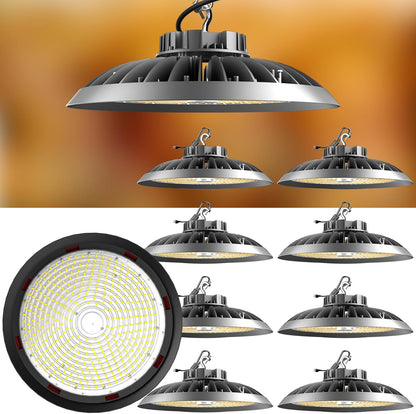 Lightdot LED High Bay Light, High Bay LED Lights, AC100-277V 5000K UFO LED High Bay Shop Light with US Plug for 30-50FT Height Warehoues/Shop/Barn