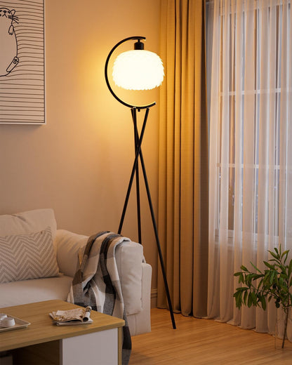 Lightdot Dimmable Globe Modern Floor Lamp, Gold Standing Lamps with 3PCS 3000K G9 Bulbs, Mid Century Modern Floor Lamp for Living Room/Bedroom