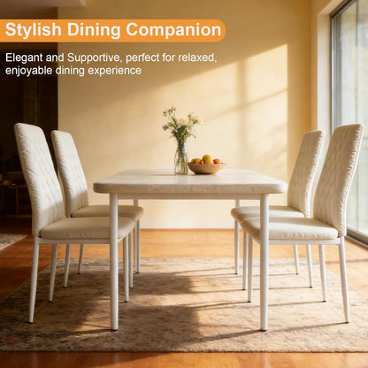 Lightdot Dining Chairs Set of 2, Moden Kitchen Table Chairs with Mental Legs and Padded Seat for Dining Room/Kitchen/Living Room/Restaurant