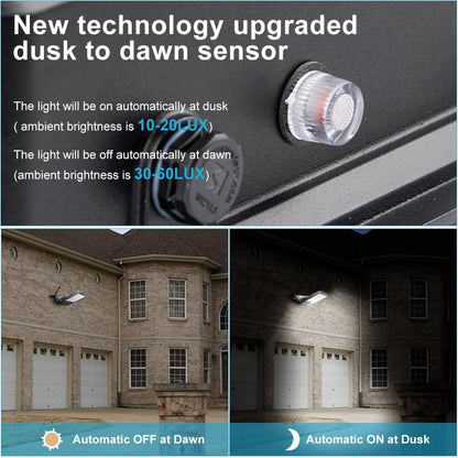 Lightdot 300W Outdoor Flood Lights AC100-277V LED Stadium Lights 45000Lm (1200W Eqv.) LED Flood Lights with Photocell, IP65 Waterproof Area Lighting for Backyard/Stadium-4Pack 5Yrs Warranty