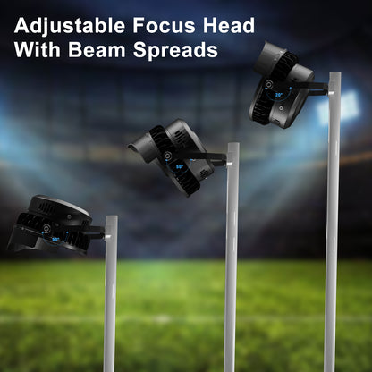 Lightdot 500W LED Stadium Lights 75000Lm (2000W Eqv.) LED High Mast Lights Outdoor with photocell, AC100-277V IP65 Waterproof Outdoor Sport Count Light
