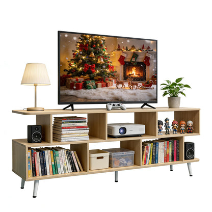 Lightdot TV Stand for TVs up to 45'', Modern Entertainment Center with 3 Open Storage Shelf Large capacity for collection,Media Console Table for Living Room/Entrance/Sofa Cabinet,Easy Assembly