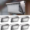 Lightdot 6Pack 150W LED Wall Pack Lights, 100-277v Dusk to Dawn with Photocell, 22500Lm 5000K Daylight IP65 Waterproof Wall Mount Outdoor Security Lighting Fixture, Energy Saving(Height:10~20ft)