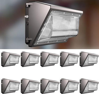 Lightdot 100W LED Wall Pack Lights, 100-277v Dusk to Dawn Photocell, 15000Lm(150Lm/W) 5000K IP65 Wall Mount Outdoor Exterior Lighting, Energy Saving, ETL | 5-Year Warranty(Height:6-15ft)