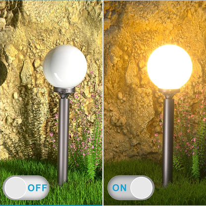 Lightdot Globe Outdoor Lamp Post Light Waterproof Street Yard Lamp Post for Outside, Brown Pole Outdoor Post Light Fixtures for Garden Patio Driveway-(E26 LED Bulb Included)-2Pack