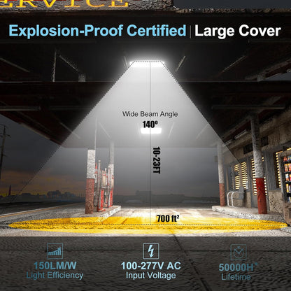 Lightdot 6Pack LED Canopy Gas Station Light, 100W 15000LM Surface Mount LED Carport Ceiling Lights 5000K (600W HID/HPS Equivalent), 100-277V IP65 Waterproof,Canopy Light Outdoor