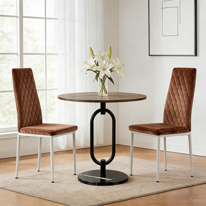 Lightdot Dining Chairs Set of 2, Moden Kitchen Table Chairs with Mental Legs and Padded Seat for Dining Room/Kitchen/Living Room/Restaurant