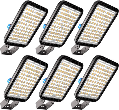240W LED Parking Lot Lighting 60000LM 5000K Pole Lights Outdoor with Smart Dusk to Dawn LED Parking Lot Lights Trunnion Bracket Mount for 30~50Ft Yard,Driveway,Stadium,Roadway-7Yrs Warranty