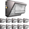 Lightdot 10Pack 150W LED Wall Pack Lights, 100-277v Dusk to Dawn with Photocell, 22500Lm 5000K Daylight IP65 Waterproof Wall Mount Outdoor Security Lighting Fixture, Energy Saving(Height:10~20ft)