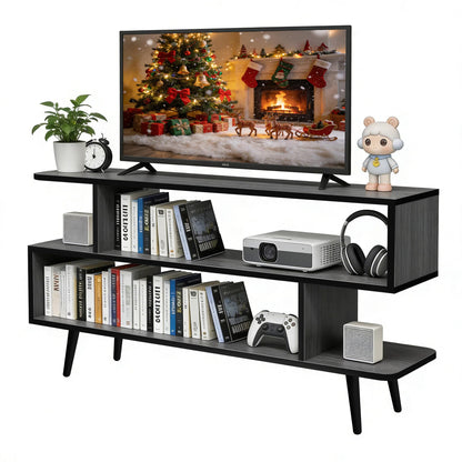 Lightdot TV Stand for TVs up to 45'', Modern Entertainment Center with 3 Open Storage Shelf Large capacity for collection,Media Console Table for Living Room/Entrance/Sofa Cabinet,Easy Assembly