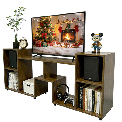 Lightdot TV Stand for TVs up to 55'', Modern Entertainment Center with Storage Open Shelf Large capacity for collection, Media Table TV Console for Living Room/Bedroom/Sofa Cabinet,Easy Assembly