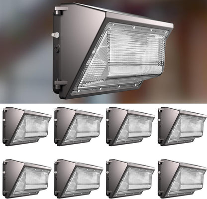Lightdot 100W LED Wall Pack Lights, 100-277v Dusk to Dawn Photocell, 15000Lm(150Lm/W) 5000K IP65 Wall Mount Outdoor Exterior Lighting, Energy Saving, ETL | 5-Year Warranty(Height:6-15ft)