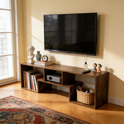 Lightdot TV Stand for TVs up to 55'', Modern Entertainment Center with Storage Open Shelf Large capacity for collection, Media Table TV Console for Living Room/Bedroom/Sofa Cabinet,Easy Assembly