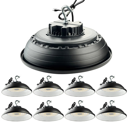 Lightdot 250W (260x1W) LED High Bay Lights with Reflector 37500lm 5000K UFO Lights AC100-277V Plug and Play High Bay LED Shop Lights Suit for 30~40FT Height Workshop/Barn/Garage