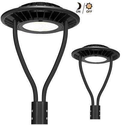 Lightdot LED Post Top Lights 150W Circular Area Light 22500Lm 5000K LED Parking Lot Light with Photocell, Outdoor Pole Lights Fixture for Garden Yard Street Lighting