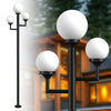 Lightdot 79" Outdoor Led Post Lights, 3-Head Aluminum Street Light Pole Lamp with E26 LED Bulbs Included (Bulb Replaceable), IP65 Waterproof Outdoor Post Light Fixtures for Garden/Yard/Patio