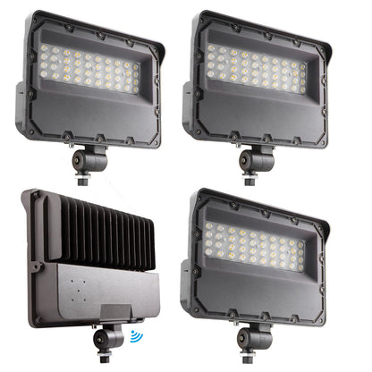 Lightdot 150W LED  Flood Lights Outdoor with Knuckle Dusk to Dawn Photocell