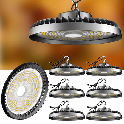 Lightdot 250W LED High Bay Light 37500lm Commercial Bay Lighting, AC100-277V UFO LED High Bay Shop Light, High Bay LED Light Suit for 30~40Ft Height