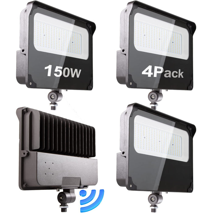 Lightdot 150W LED Flood Lights Outdoor with Knuckle Dusk to Dawn Photo