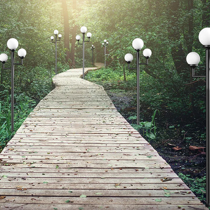 Lightdot 79" Outdoor Led Post Lights, 3-Head Aluminum Street Light Pole Lamp with E26 LED Bulbs Included (Bulb Replaceable), IP65 Waterproof Outdoor Post Light Fixtures for Garden/Yard/Patio