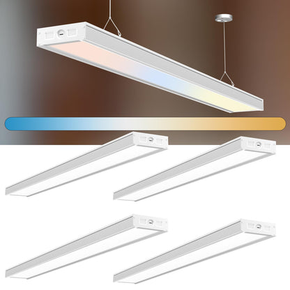 Lightdot 4ft LED Flush Mount Shop Light Fixture, 50W Linear Office Ceiling Light Fixtures, 7000LM 5000K Led Wrap-Around Shop Lights