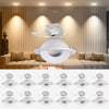 Lightdot 12 Pack 6 Inch LED Gimbal Recessed Lighting, 360°+90° Adjustable, 3CCT Selectable & Dimmable (5%-100%), 1300LM Ultra Bright Canless Light, ETL/FCC Certified for Living Room/Kitchen