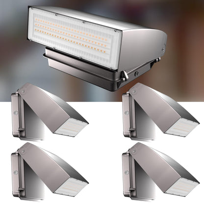 Lightdot 150W Ultra Bright LED Wall Pack Light, 22,500LM 5000K Adjustable Dusk-to-Dawn Security Light with Photocell, ETL Listed IP65 Waterproof for Warehouse, Yard, Garage