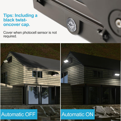 Lightdot 150W Ultra Bright LED Wall Pack Light, 22,500LM 5000K Adjustable Dusk-to-Dawn Security Light with Photocell, ETL Listed IP65 Waterproof for Warehouse, Yard, Garage