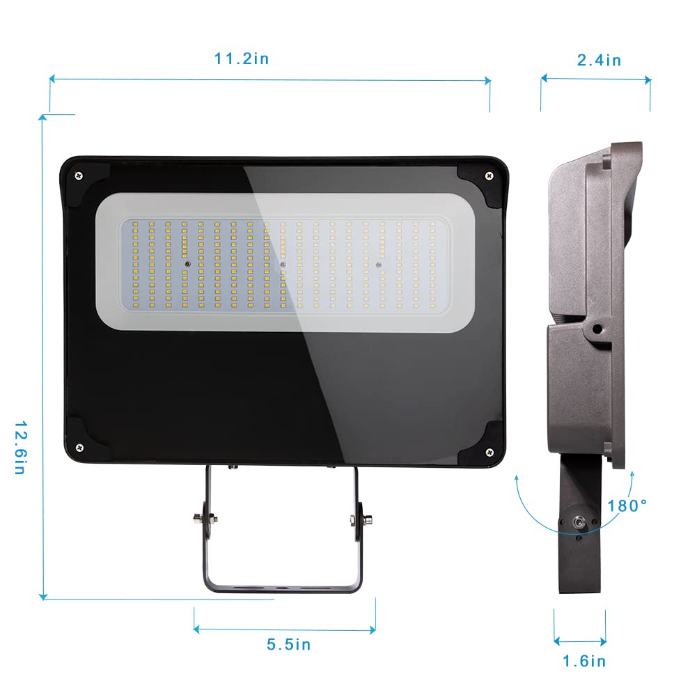 Lightdot 100W LED Flood Light Outdoor 5000K 14000Lm (600W