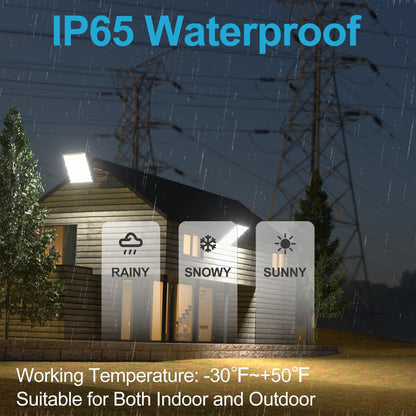 Upgrade 350W (360x1W LED) Outdoor Flood Lights AC100-277V LED Stadium Lights 52500Lm (1400W Eqv.) LED Flood Lights with 3 Modules, IP65 Waterproof Area Lighting with Adjustable U Bracket-4Pack