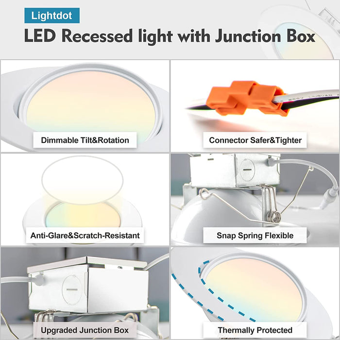 6 Inch Gimbal Retrofit LED Recessed Light