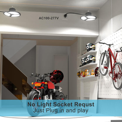Lightdot LED 3 Panels 100W 5000K Garage Low Bay Lights