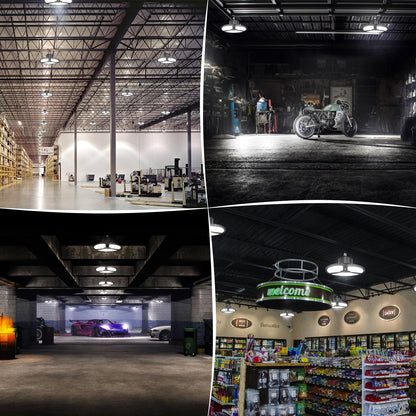 Lightdot LED 3 Panels 100W 5000K Garage Low Bay Lights