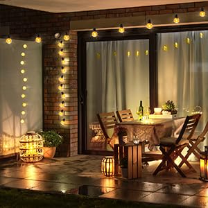 Lightdot 100FT Outdoor String Lights, LED Bistro String Lights with Shatterproof G40 Vintage Bulbs, 2200K Dimmable, Waterproof Hanging Lights for Porch, Deck, Garden, Backyard, Balcony - ETL Listed