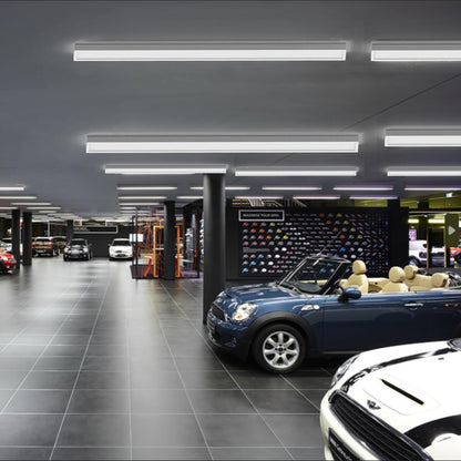 Lightdot 4ft LED Flush Mount Shop Light Fixture, 50W Linear Office Ceiling Light Fixtures, 7000LM 5000K Led Wrap-Around Shop Lights