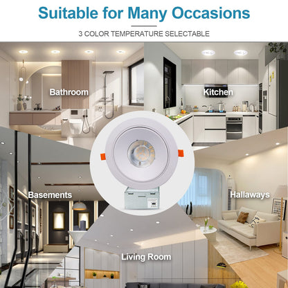 Lightdot 12 Pack 6 Inch LED Gimbal Recessed Lighting, 360°+90° Adjustable, 3CCT Selectable & Dimmable (5%-100%), 1300LM Ultra Bright Canless Light, ETL/FCC Certified for Living Room/Kitchen