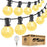 Outdoor Crystal String Lights, LED G40 Bistro Lights 2700K with Edison Shatterproof Bulbs, Commercial Waterproof Backyard Hanging Light