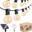 48FT Led Solar String Lights Outdoor,  G40 Globe Patio Lights Cafe Lights