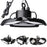 4 Pack 100W LED High Bay Lights for Warehouse with 3 Adustbale Panels , 5000K UFO Lighting