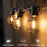 48FT Led Solar String Lights Outdoor,  G40 Globe Patio Lights Cafe Lights