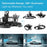 4 Pack 100W LED High Bay Lights for Warehouse with 3 Adustbale Panels , 5000K UFO Lighting