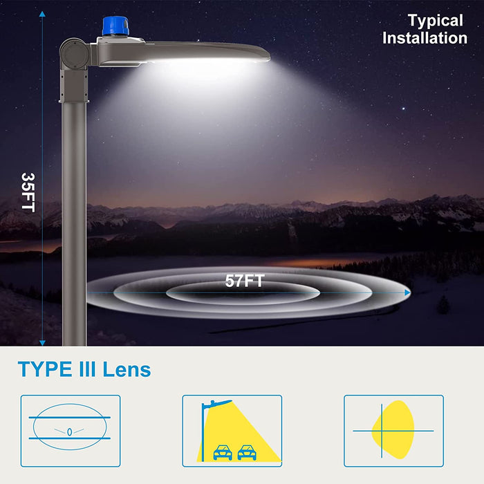 200W LED Parking Lot Area Light Dusk to Dawn for Outdoor Sports Stadium/Street